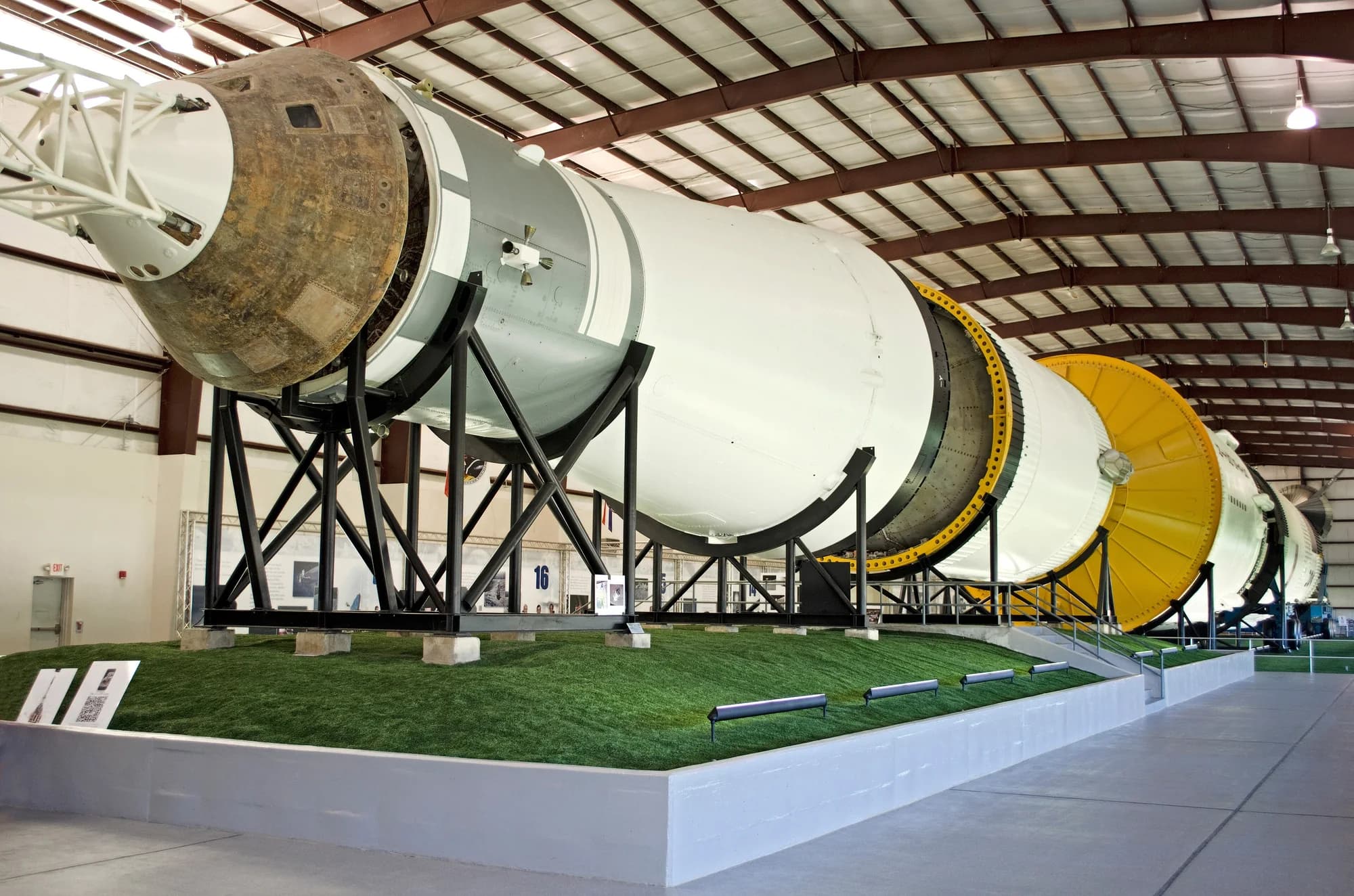 Saturn V rocket on display at Johnson Space Center